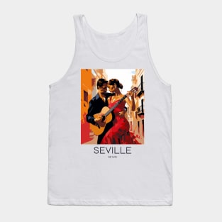 A Pop Art Travel Print of Seville - Spain Tank Top